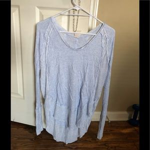 Blue long sleeve tunic shirt